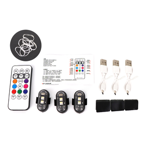 Uzaktan kumanda ile kablosuz LED Strobe işıklar 8 renkler USB anti-çarpışma araba uçak bisiklet için Led acil uyarı ışıkları - Product Image 1