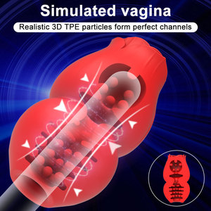 Gül penis eğitim fincanı teşvik adam eğitim aracı tıbbi sınıf silikon güvenlik emme heatable yarı otomatik metik hareketi