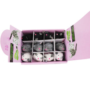 Peludo ratones con Catnip y juguetes de sonido de piel de conejo Real interactivo a jugar juguete - Product Image 5