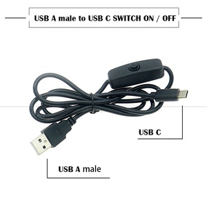 5V USB un maschio A tipo C USB interruttore ON ON OFF cavo per Raspberry Pi LED Strip - Product Image 2