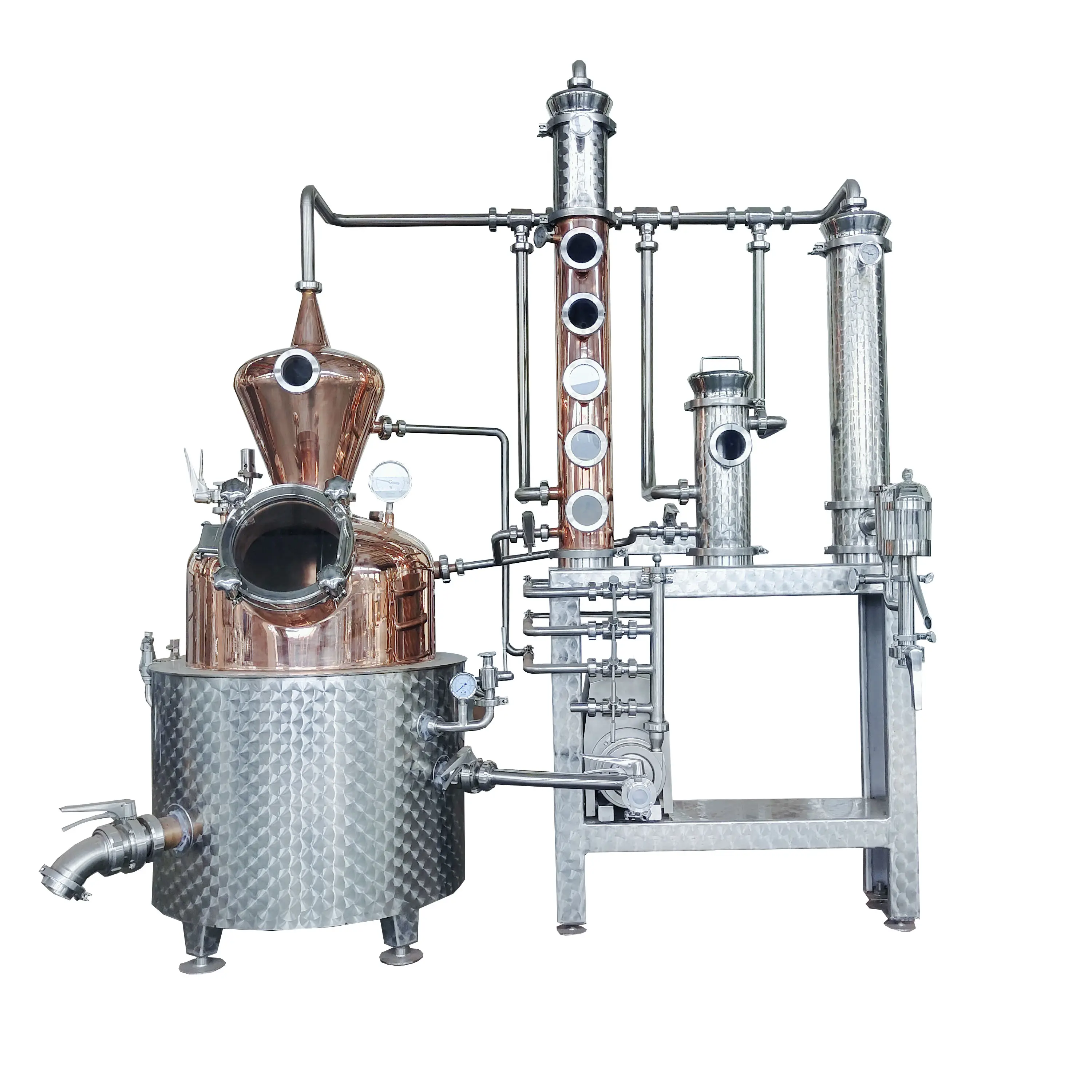 Distillateur d'alcool domestique ZJ équipement de distillerie en pot de cuivre équipement de distillerie de gin machine de fabrication de vodka
