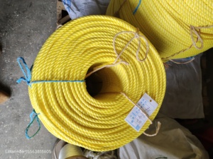 3 &amp;4 Strands Twisted 8 mm Yellow Polypropylene Rope with High Strength 100% New Material - Product Image 3