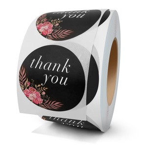 Özel teşekkür ederim Sticker bizimle alışveriş için 1.5 inç 500Pcs sipariş için teşekkür ederim yuvarlak perakende fiyat etiketler - Product Image 1