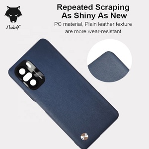 IWolfラグジュアリー<span class=keywords><strong>PU</strong></span>レザーケース保護電話ケース携帯電話シェルバックカバーケースRedmik40pro用