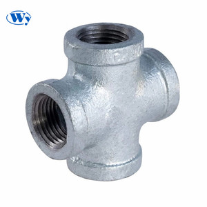 ASME B16.3等孔螺纹交叉连接4路交叉可锻铁管件 - Product Image 3