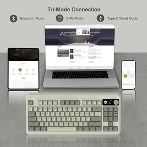 75% Gaming <strong>Keyboard</strong> with OLED Display&amp;Knob, M87 Pro Bluetooth 5.1/2.4GHz /USB-C Wireless Mechanical <strong>Keyboard</strong> with <strong>Custom</strong> Switch - Product Image 6