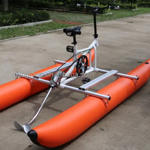 Parque de Atracciones para personas individuales, barco inflable con pedal de bicicleta de agua, con forma de plátano, a la venta