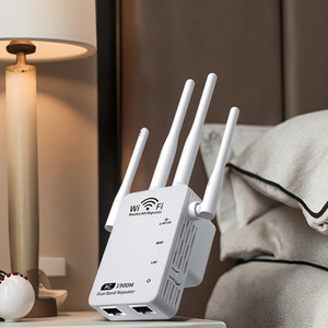 4เสาอากาศ1900Mbps 5G 2.4G ความถี่1900Mbps อัตราการส่งข้อมูลสูงสุดแลนแบบมีสาย Repeater ใช้ในบ้าน WEP ROHS เราเตอร์ AP-Fi Extender - Product Image 1