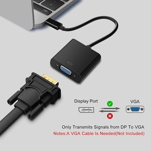 Adaptador de puerto de pantalla (DP) a VGA chapado en oro, adaptador VGA (macho a hembra) para ordenador de escritorio y portátil - Product Image 6