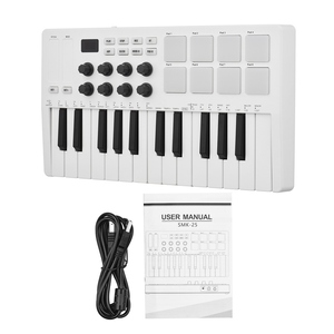 M-VAVE 25-Key <strong>MIDI</strong> Control <strong>Keyboard</strong> Mini Portable USB <strong>Keyboard</strong> <strong>MIDI</strong> <strong>Controller</strong> with 25 Velocity Sensitive Keys 8 RGB Backlit