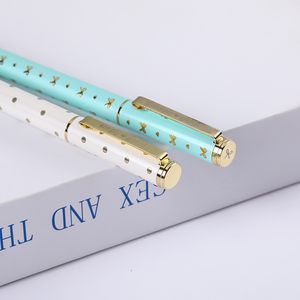 उच्च गुणवत्ता गर्मी हस्तांतरण डिजाइन धातु रोलर जेल पेन लोगो प्रचार उपहार के साथ पूर्ण फूल कस्टम - Product Image 4