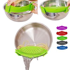 Foldable Silicone Clip on <strong>Pot</strong> Strainer Heat Resistance Kitchen Gizmo Snap <strong>Strain</strong> <strong>Pot</strong> Strainer Durable Clip on Strainer for <strong>Pots</strong> - Product Image 3