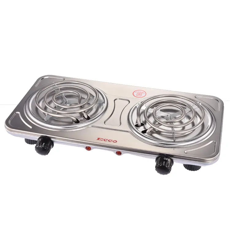 double hot plate stainless steel electric cooker portable cook stove power switching coil
