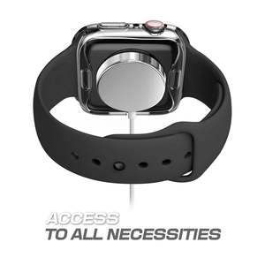 LFD961 çizilmeye dayanıklı malzeme kablosuz şarj uyumlu Apple Watch için TPU şeffaf durumda-2 paket (44mm) - Product Image 3
