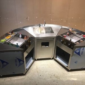バー/パブ/レストラン用のプロフェッショナルなカスタマイズラウンドバーステーションバーテンダーワークステーション - Product Image 3