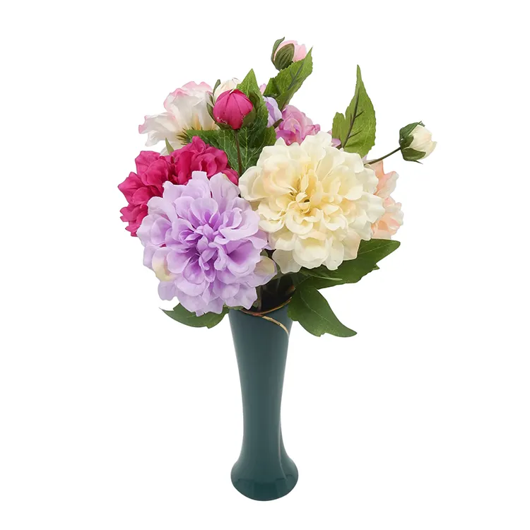 Bunga Dahlia Buatan Tangan, Dekorasi Dalam Ruangan Bunga Sutra Buatan Tangan Kustom