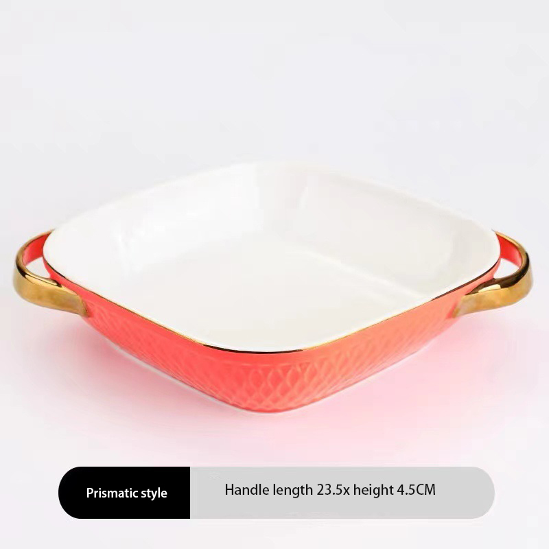 Bandeja para hornear con forma de prisma naranja