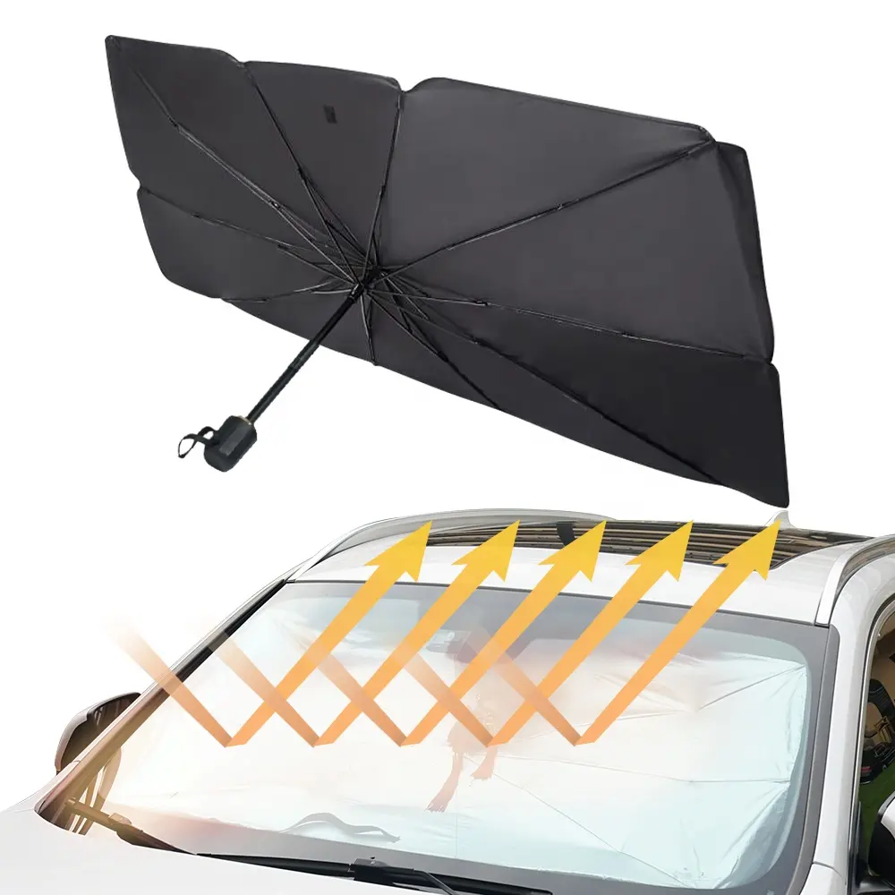 Vente d'usine de voiture pare-soleil parasol soleil ombre personnalisé fournisseur personnalisé parapluie coupe-vent avec logo