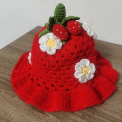 red with white daisy flower