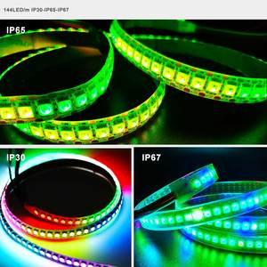 1-5 м 30 60 74 96 144 светодиодов/м WS2815 светодиодные полосы 5050RGB программируемые цветные беговые светодиодные полосы светодиодные ленты DC12v - Product Image 3