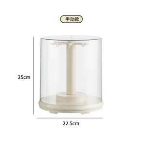 In Stock Pop Plush <strong>Toy</strong> Figures Labubu Hanging <strong>Round</strong> Display <strong>Box</strong> with Hooks Stackable Auto Rotation Transparent Storage <strong>Box</strong> - Product Image 6