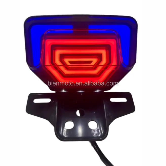 Coloré lumière fer prend en charge conduite lumière accessoires lampe moto LED feu arrière pour honda italika cg125 pièces de moto