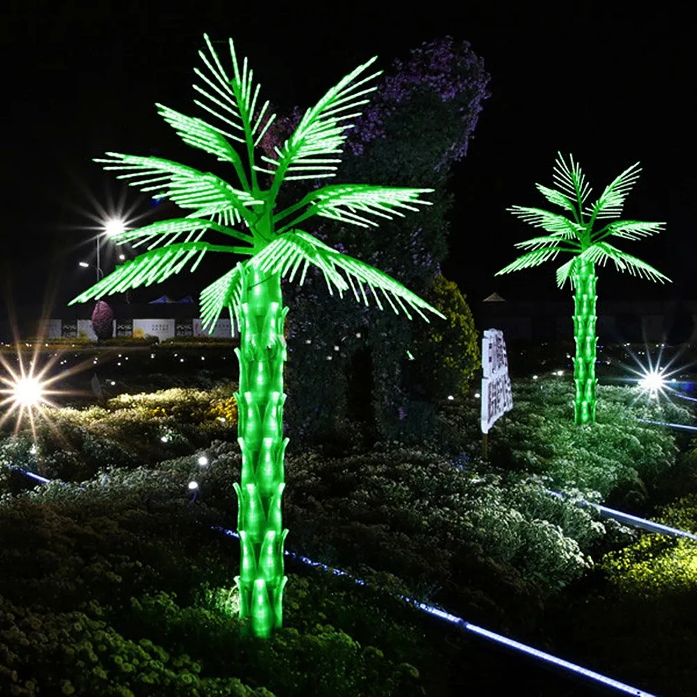 Festivita' Street Park Festival decorazione paesaggio illuminazione artificiale a LED albero illuminato luci di palma all'aperto