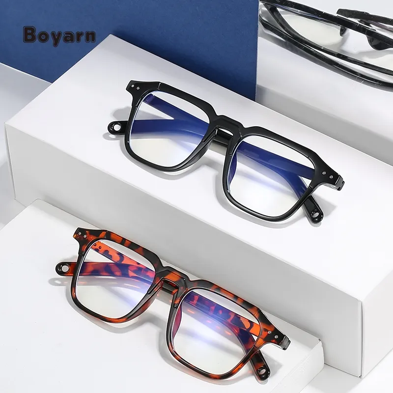 Boyarn Unique Designer River Glasses Anti Blue Light Retro Square occhiali da vista Frame Factory