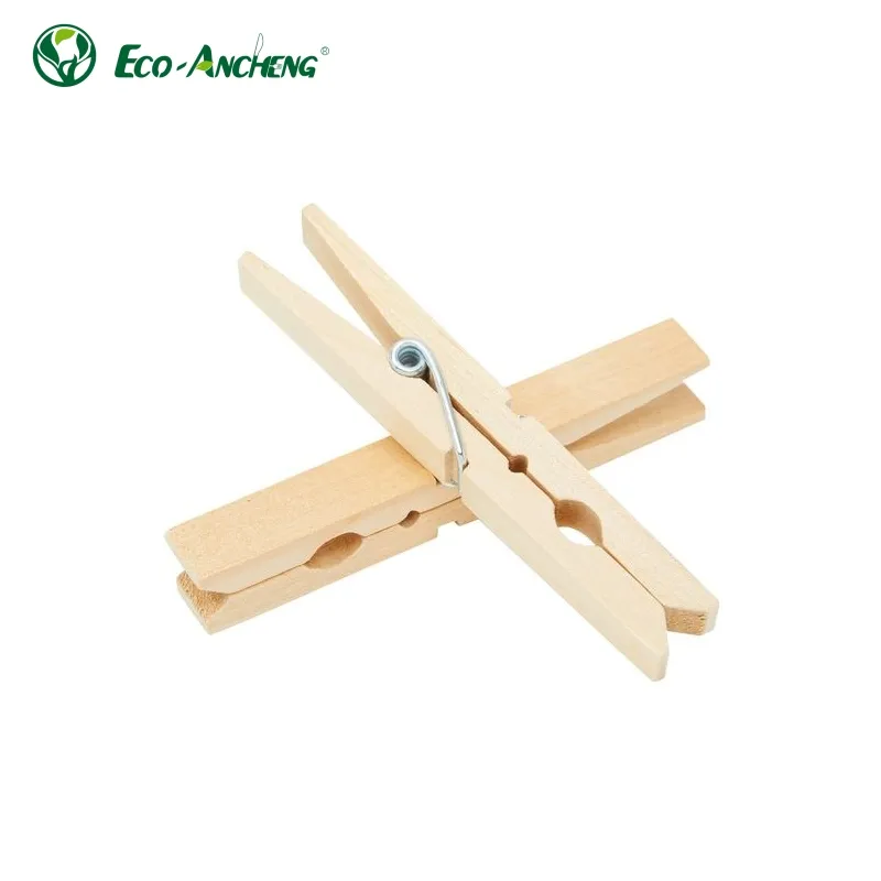 Hot Sale Wholesale Natural Wooden Decorative Pictures Clothespins Crafts Photo Clips