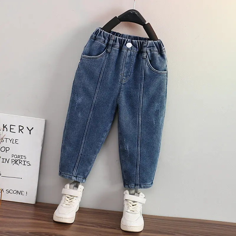 Nouveau printemps automne pantalons pour enfants pantalon denim de coton jeans décontractés pour bébé garçon vente en gros