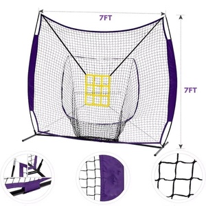 Good Quality Baseball Softball L Screen <strong>Pitching</strong> <strong>Net</strong> Baseball Batting <strong>Net</strong> 7' X 7'
