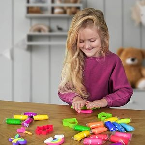 プラスチックおもちゃで遊ぶ子供に適した工場直販マルチカラー子供のための生地を再生 - Product Image 4