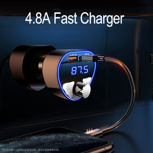 PSDA无线5.0免提车载套件音频MP3播放器FM发射器4.8A USB快速充电器汽车TF/u盘音乐播放 - Product Image 5