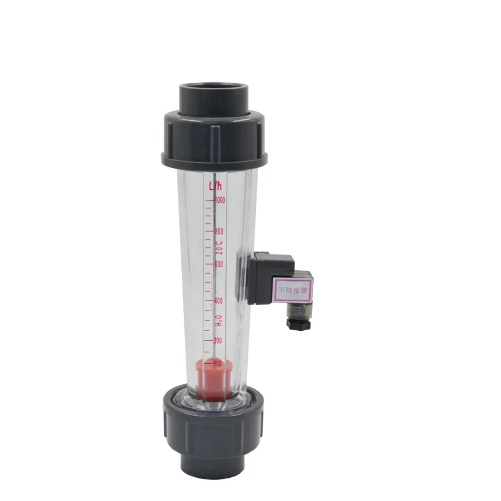LZS-15 plastik inline düşük maliyetli dijital su kimyasal dayanıklı limit anahtarı akış ölçer