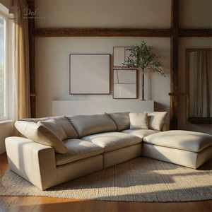 Juego de sofá esquinero de tres asientos al por mayor para sala de estar, hotel y escuela, cama cómoda con sillas - Product Image 6