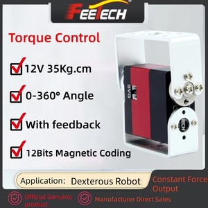 Torque Control 12V 35Kg Metal Double Shaft <strong>TTL</strong> Robot Servo Feetech HL3935M Smart Servo for Humanoid Robot Dexterous Finger Grip
