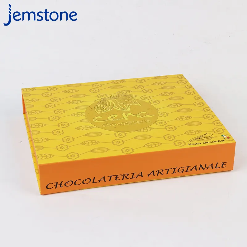 Caixa de chocolate de design luxuoso da moda, doces doces para namorados, datas, papel para presente, embalagem biodegradável de chocolate