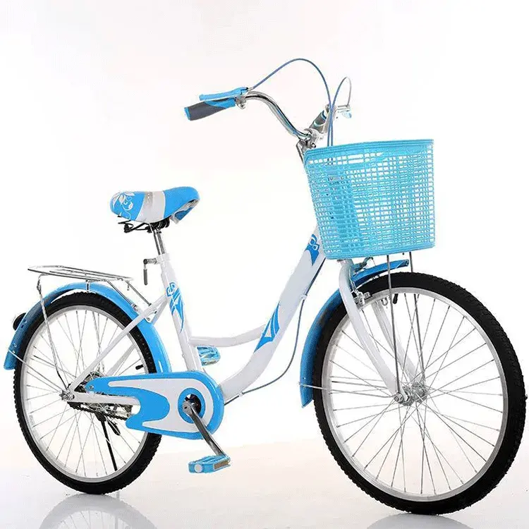 Lassic-bicicleta de carretera con marco de acero para mujer, bici de marca de 7 velocidades, 26 y 28 pulgadas