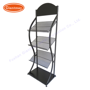 Bền bán buôn 3 lớp kim loại miễn phí thường vụ Tạp Chí báo <span class=keywords><strong>Rack</strong></span> hiển thị - Product Image 3