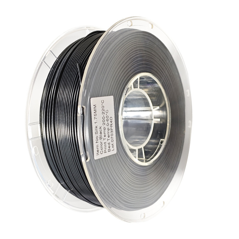 Soie PLA Noir - Poids net 1kg/rouleau