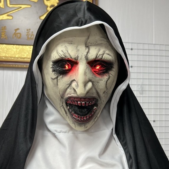 Maschera da suora Bloodtooth - luce rossa