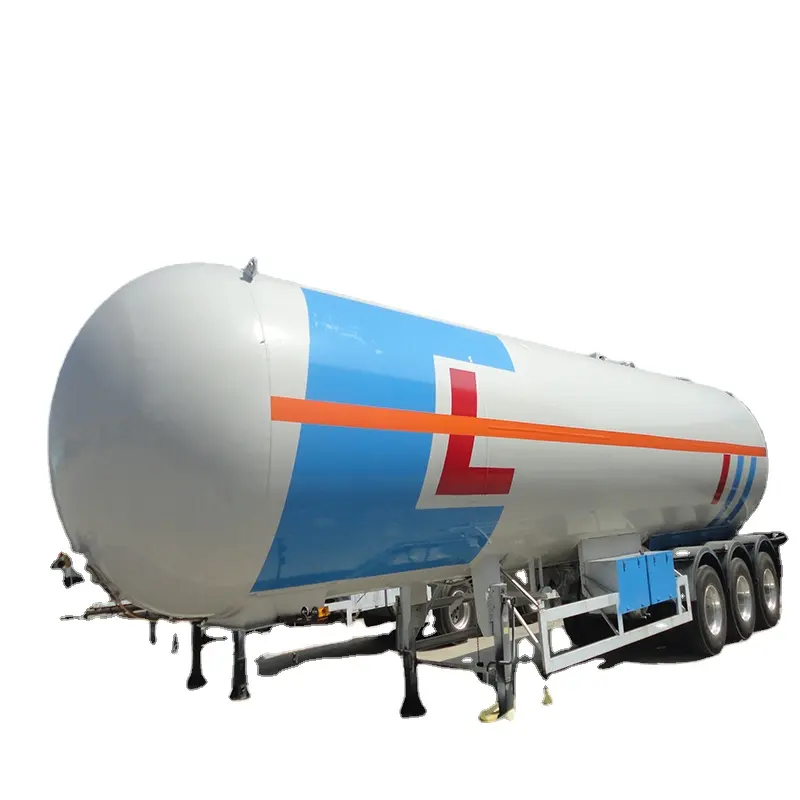 3 Axles ASME ISO Pressure Vessel LPG Transport Tank Trailer Cryogenic Liquid Argon LOX/LIN/Lar/LNG LPG Storage Tank Trailer