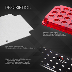 <strong>LED</strong>-18H <strong>Red</strong> and Blue Emergency Vehicle Strobe Light 12-<strong>24V</strong> Strobe Light for Flashing Warning Lightbar - Product Image 6