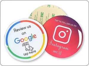 Custom NFC Stand with NTAG213 Chip ISO14443A PVC Google Review Tag for Social Media Marketing &amp; Loyalty <strong>Programs</strong> - Product Image 4