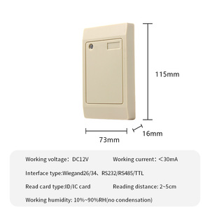 125Khz ID Card RFID Contactless <strong>Reader</strong> RS232 RS485 UART TTL Serial Communication Wall Mount Waterproof Card <strong>Reader</strong> - Product Image 4
