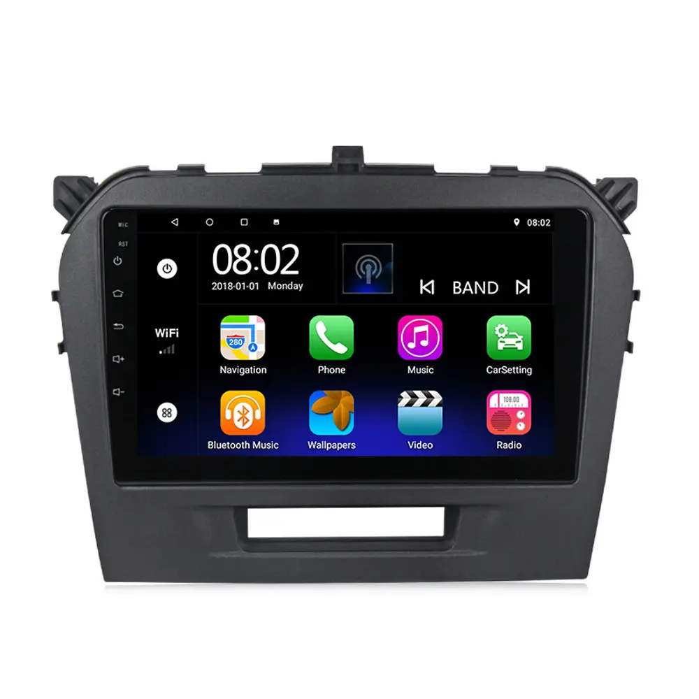 Android 10.0 Quad Core 1 + 16 Gam Ips Car Video Cho Suzuki Vitara 2016 Grand Car Đài Phát Thanh Stereo GPS Navigation Xe Âm Thanh Wifi Bt