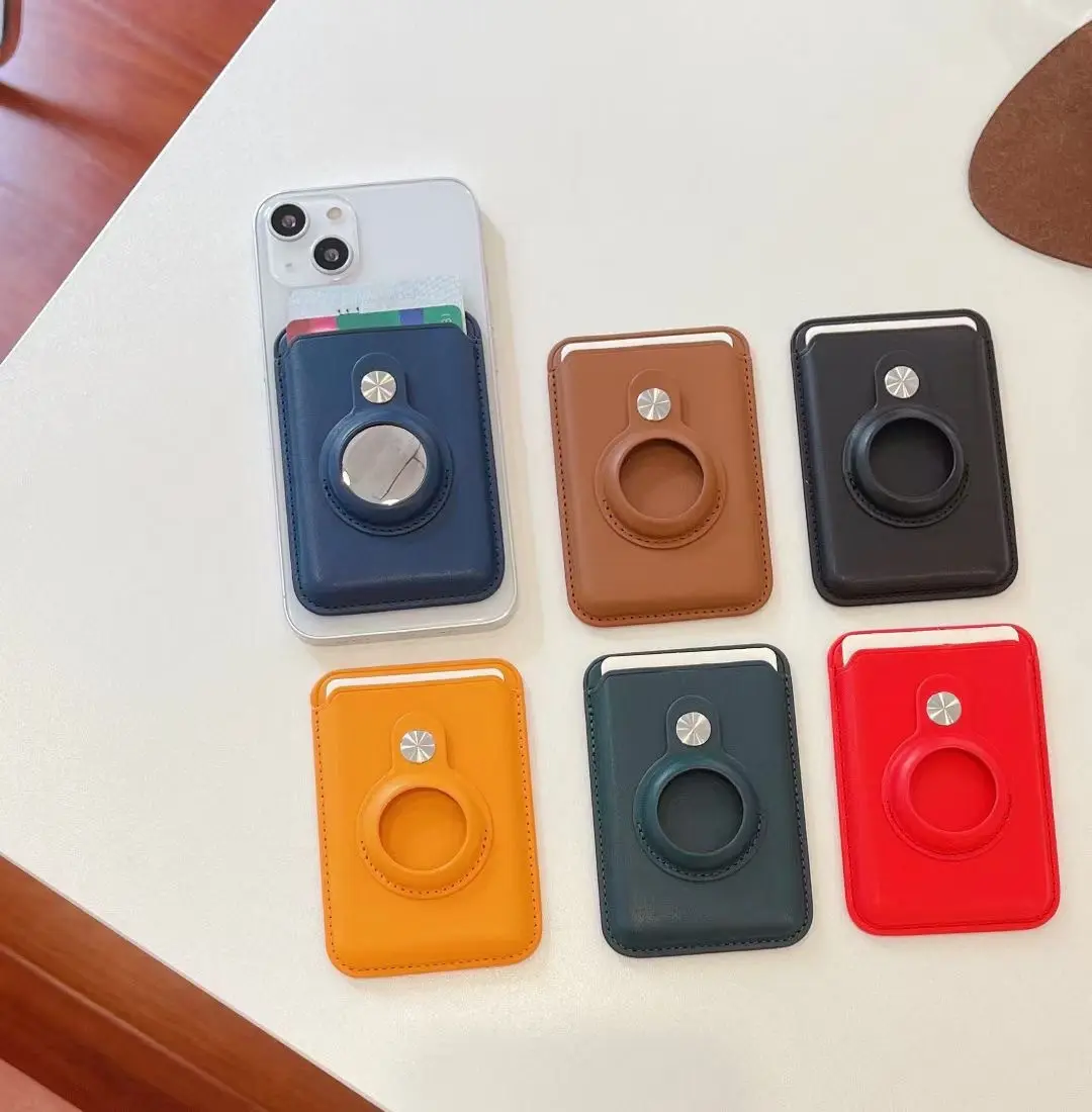 2024 Новый стильный кошелек для iPhone с держателем для карт, держатель для AirTag, RFID защита 3-в-1, съемный кожаный чехол для телефона