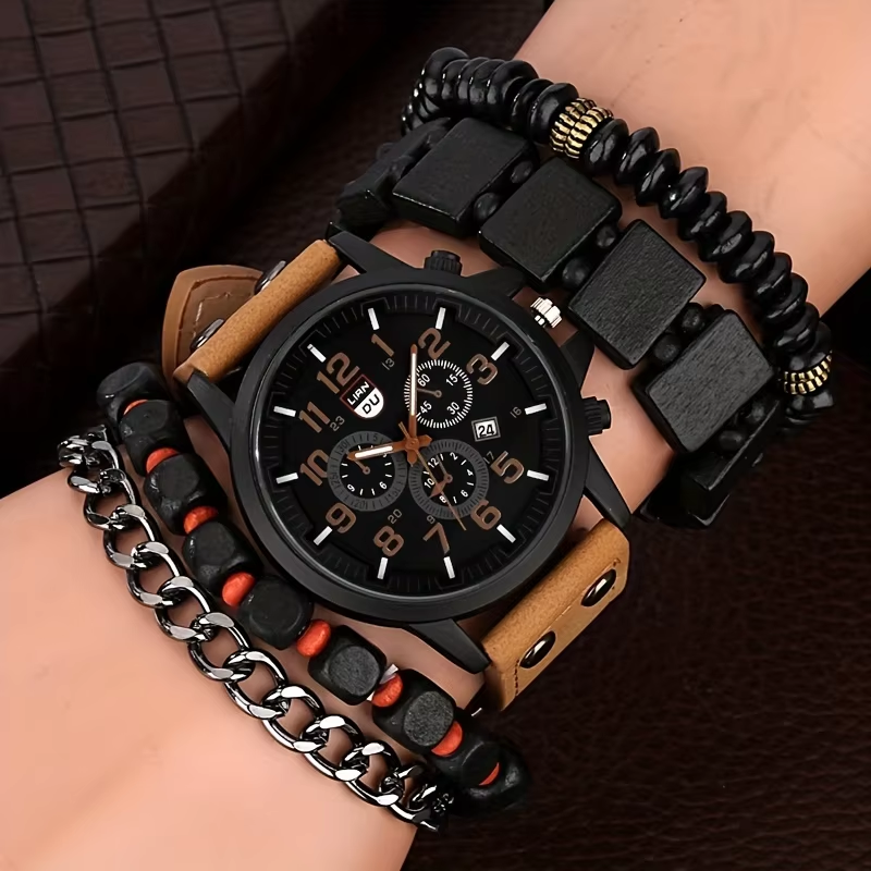 Montre + Bracelet Marron (sans boîte)