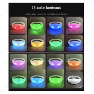 Radio personalizzato braccialetto evento telecomando luce Up Timer concerto lampeggiante programmabile Dmx 4 Custom Logo braccialetti Led - Product Image 4