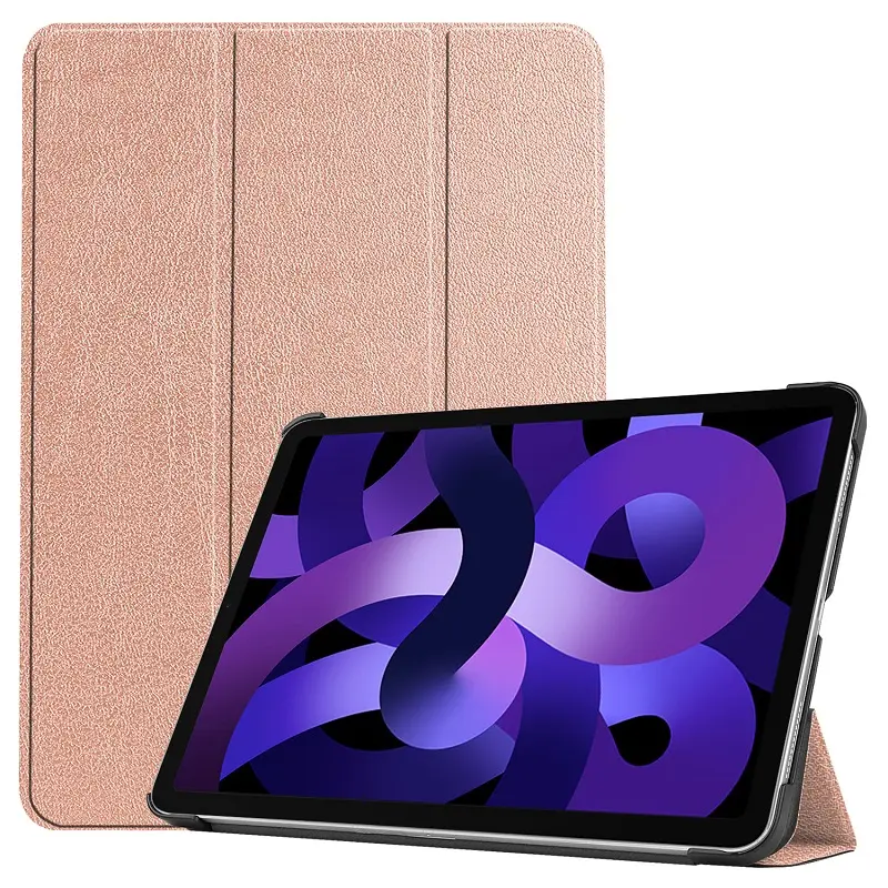 Luxury High Quality PU Leather Trifold Stand Smart Cover with PC hard Case for iPad Air4 10.9 2020 /Air 5 10.9 2022